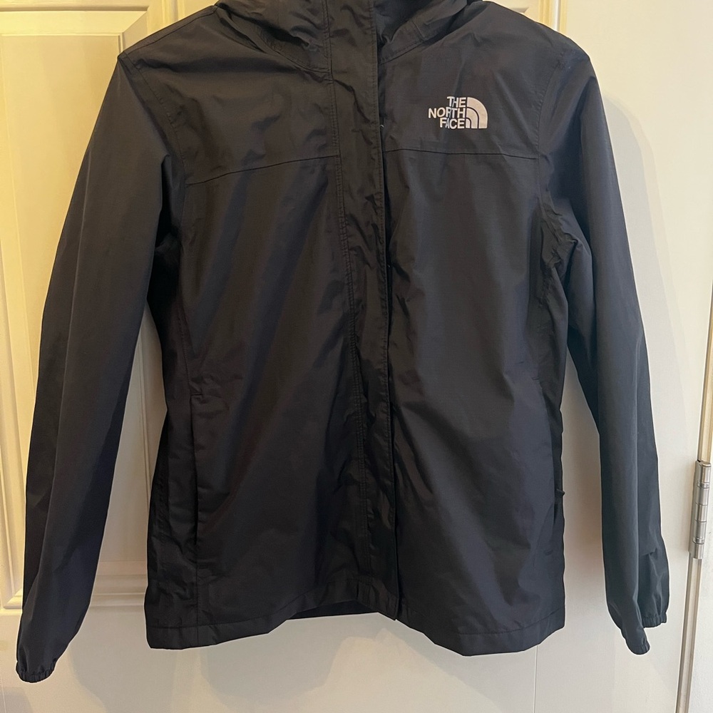 The North Face Black Hooded Rain Jacket